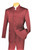 5-Button Banded Collar Clerical Suit In Burgundy